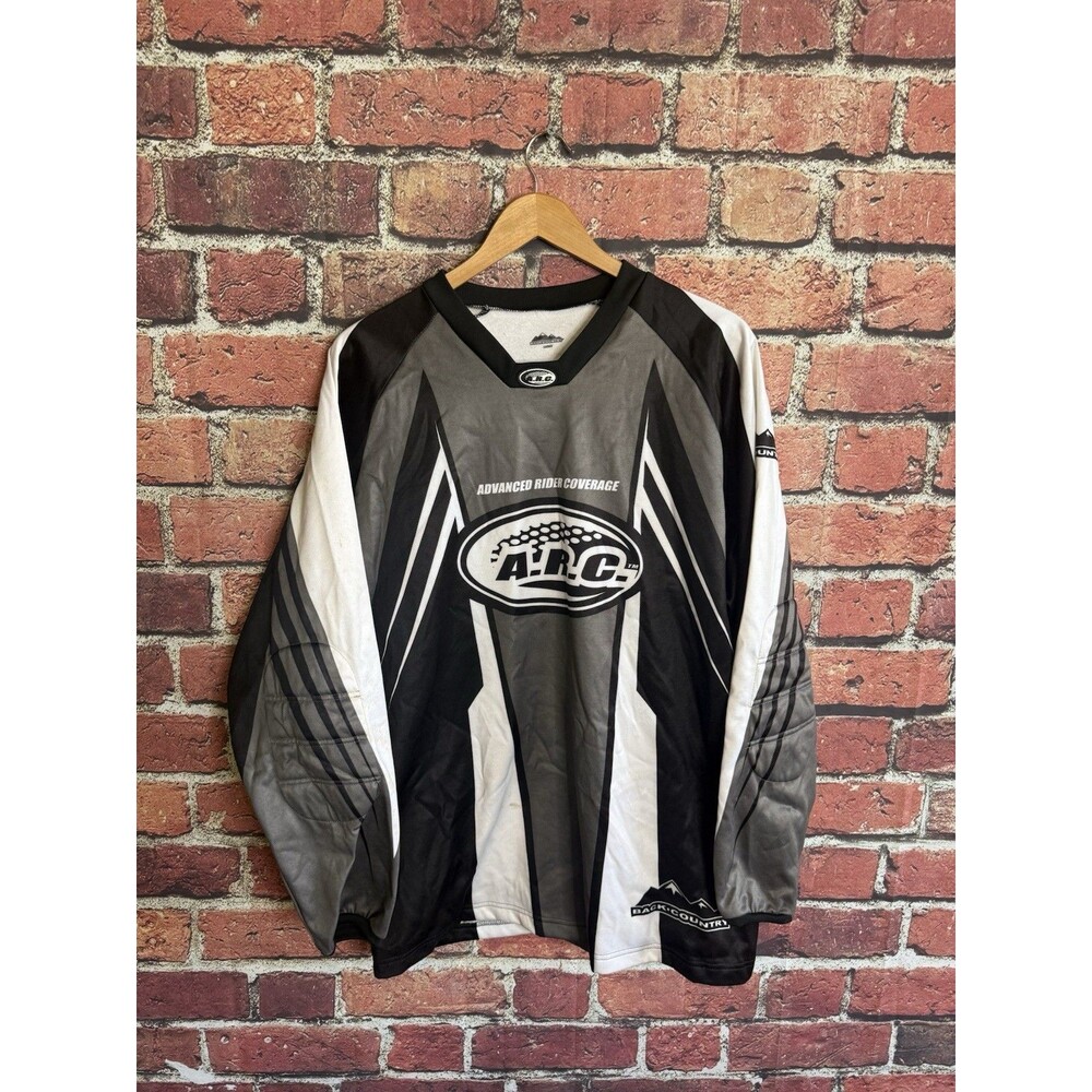 Back Country ARC Mens Gray Long Sleeve Motorcross Jersey Size Large Elbow Pads